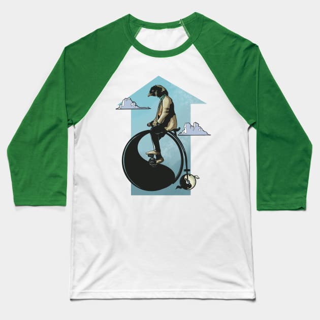 Penny Farthing Elevate Baseball T-Shirt by Yeti Slang 